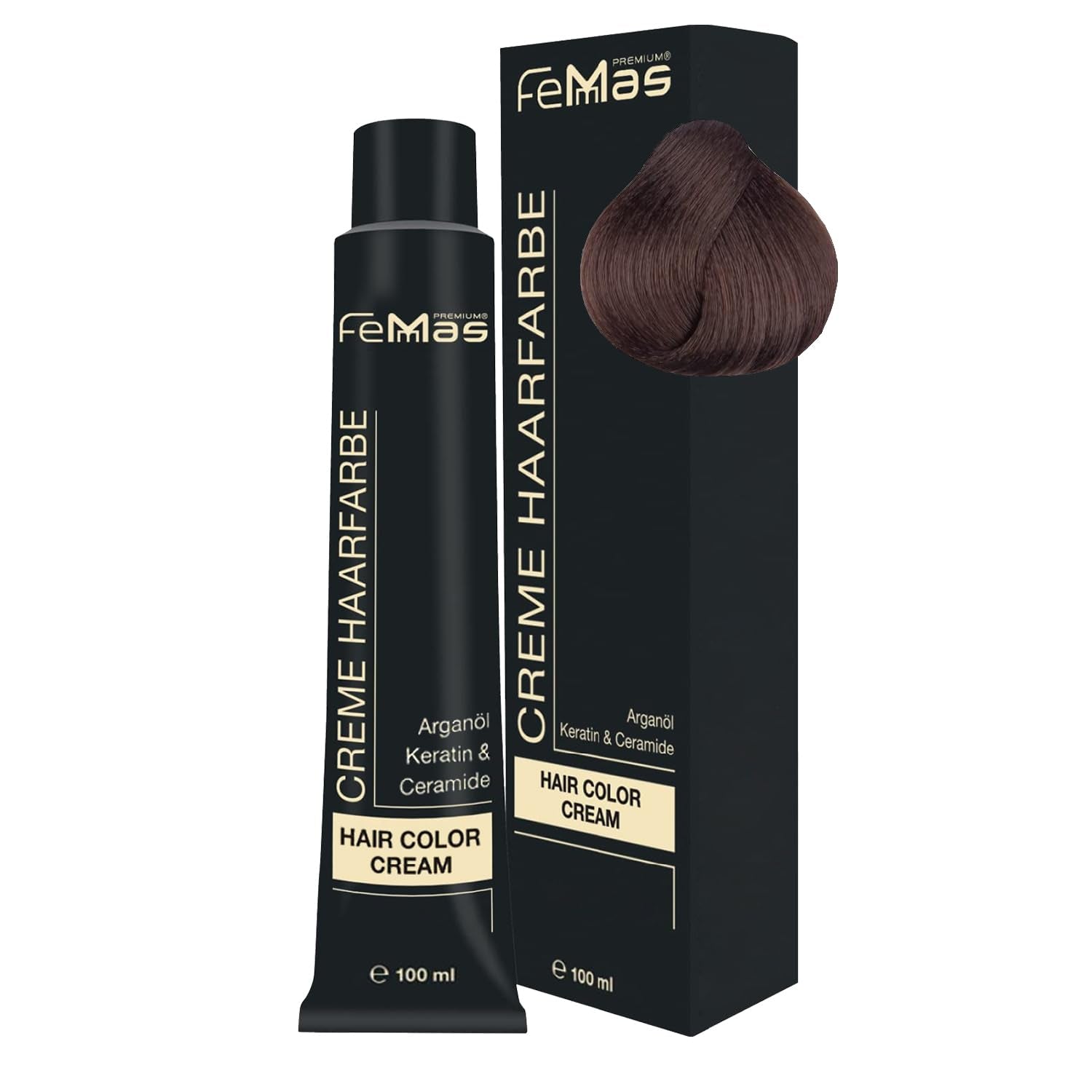 FemMas Hair Colour Pure & Mix Red I Cremă profesională cu ulei de argan, keratină și ceramide I Ca o vopsea de păr permanentă sau nuanță pentru rezultate radiante, de lungă durată I 100 ml