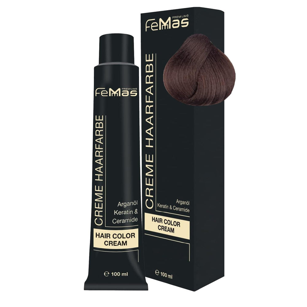 FemMas Hair Colour Pure & Mix Red I Cremă profesională cu ulei de argan, keratină și ceramide I Ca o vopsea de păr permanentă sau nuanță pentru rezultate radiante, de lungă durată I 100 ml