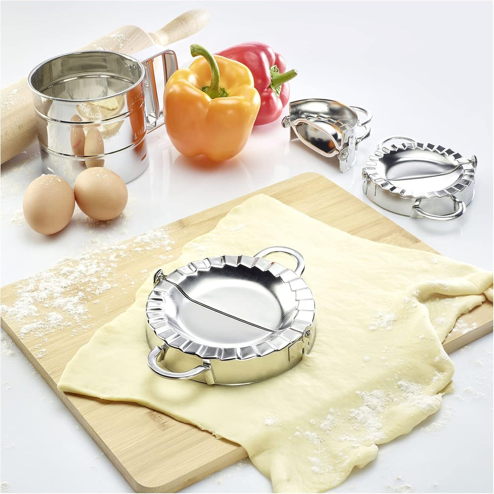 Formă pentru ravioli Westmark, Diametru: Ø 9,5 cm, Cu mânere practice, Oțel inoxidabil, Gina, Argintiu, 61362270