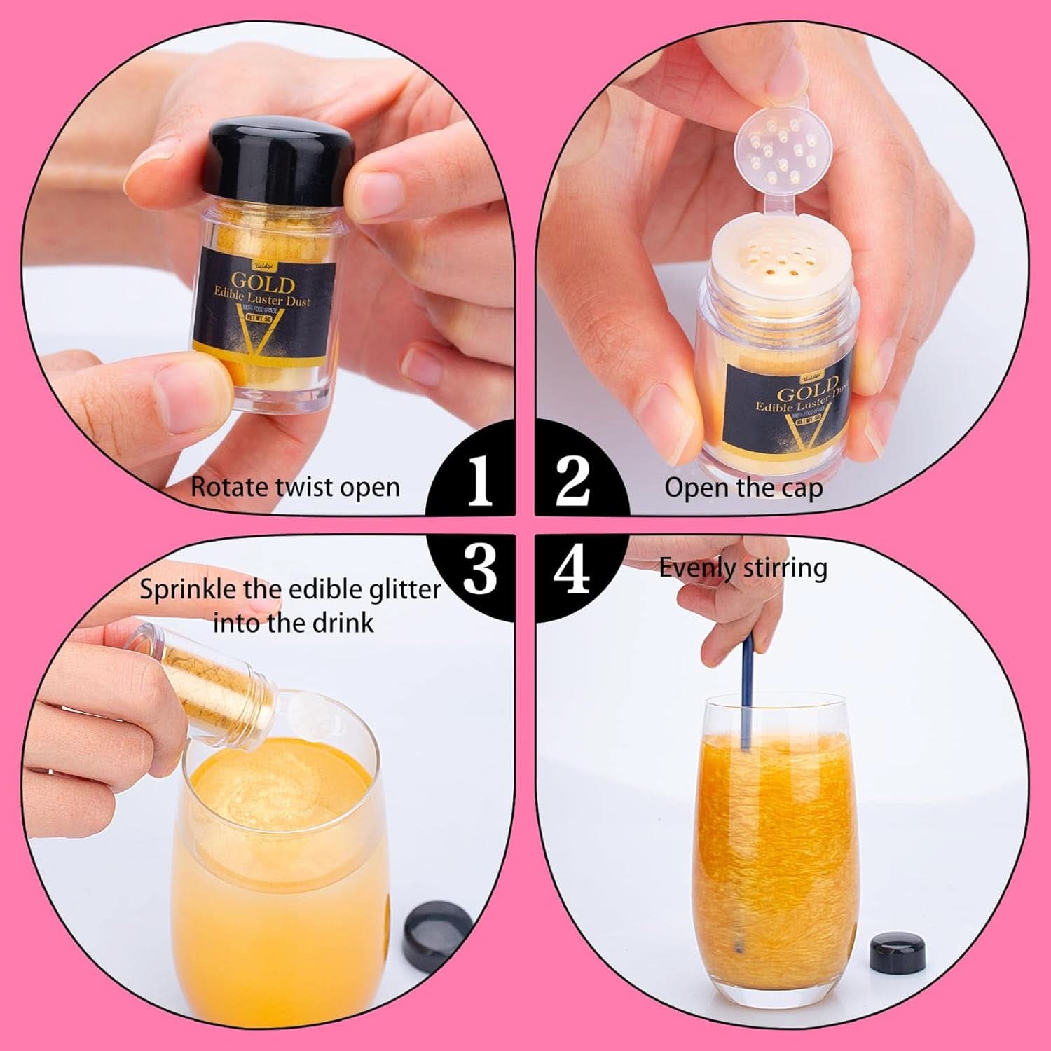 Edible glitter, 5 grams Naty Shop