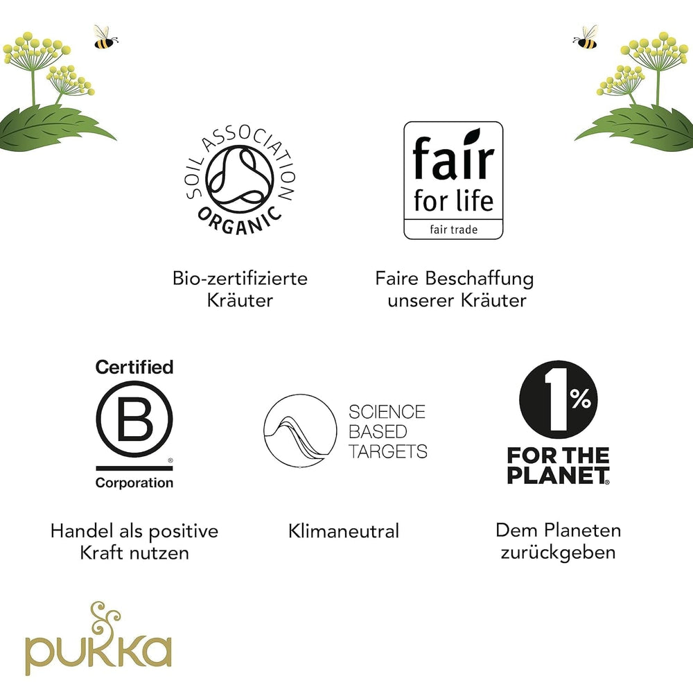 Set de ceai Pukka, ceai cu condimente bio „Cacao Chai”, cacao, scorțișoară, cardamom, rădăcină de cicoare, pentru momente de relaxare, pachet de 4, 80 pliculețe de ceai