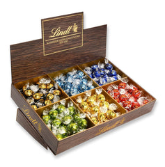 Lindor Chocolate Top Presentation | 1718 g and chocolate bars with marzipan | 25 bars x 50g in a counter display | 1250 g | Pure marzipan covered with dark chocolate | Chocolate bars