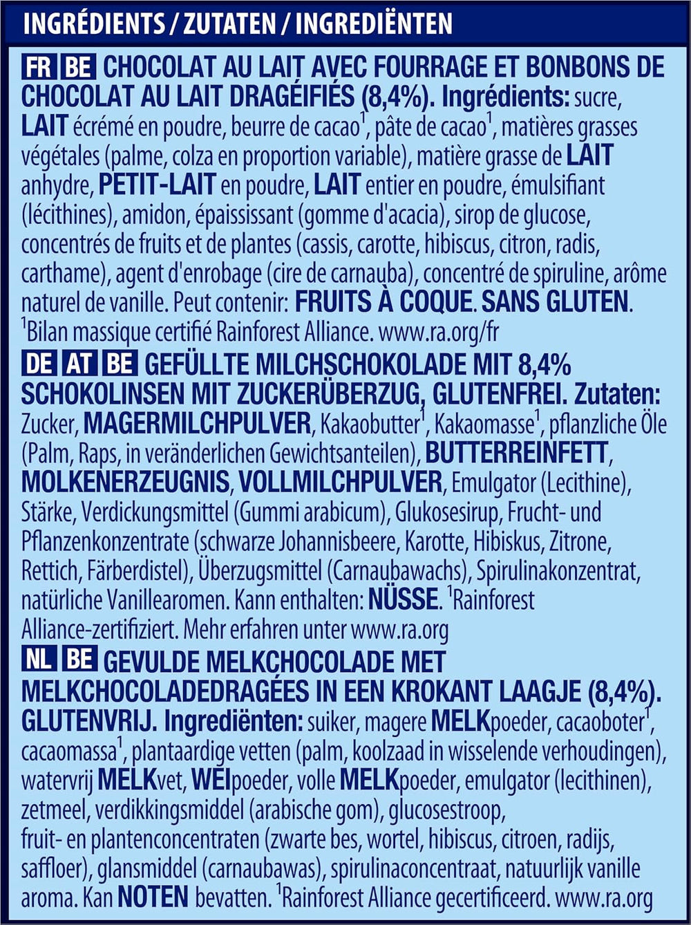 NESTLÉ SMARTIES Prietenii de Paște, figurine cu tematică de Paște, din ciocolată cu lapte fină, cu umplutură cremoasă și mini-linte colorate cu ciocolată SMARTIES, 1 pachet (1 x 65g)