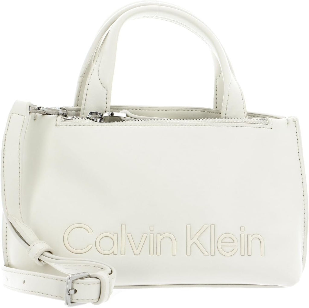 Calvin Klein Ladies Ck Set Mini Tote K60k610167 Tote Bag Genti Femei Naty Shop Alb (Ecru închis)