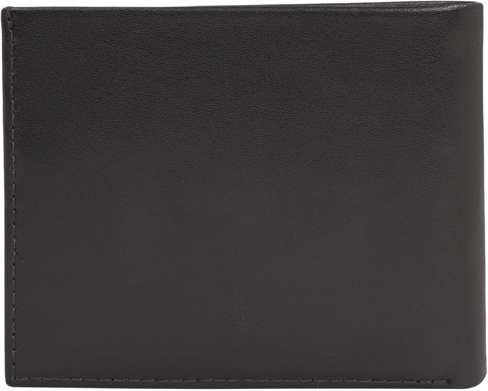 Calvin Klein METAL CK BIFOLD 6CC W/BILL Portofel pentru bărbați, negru (Ck Black), OS Portofel Barbati Naty Shop