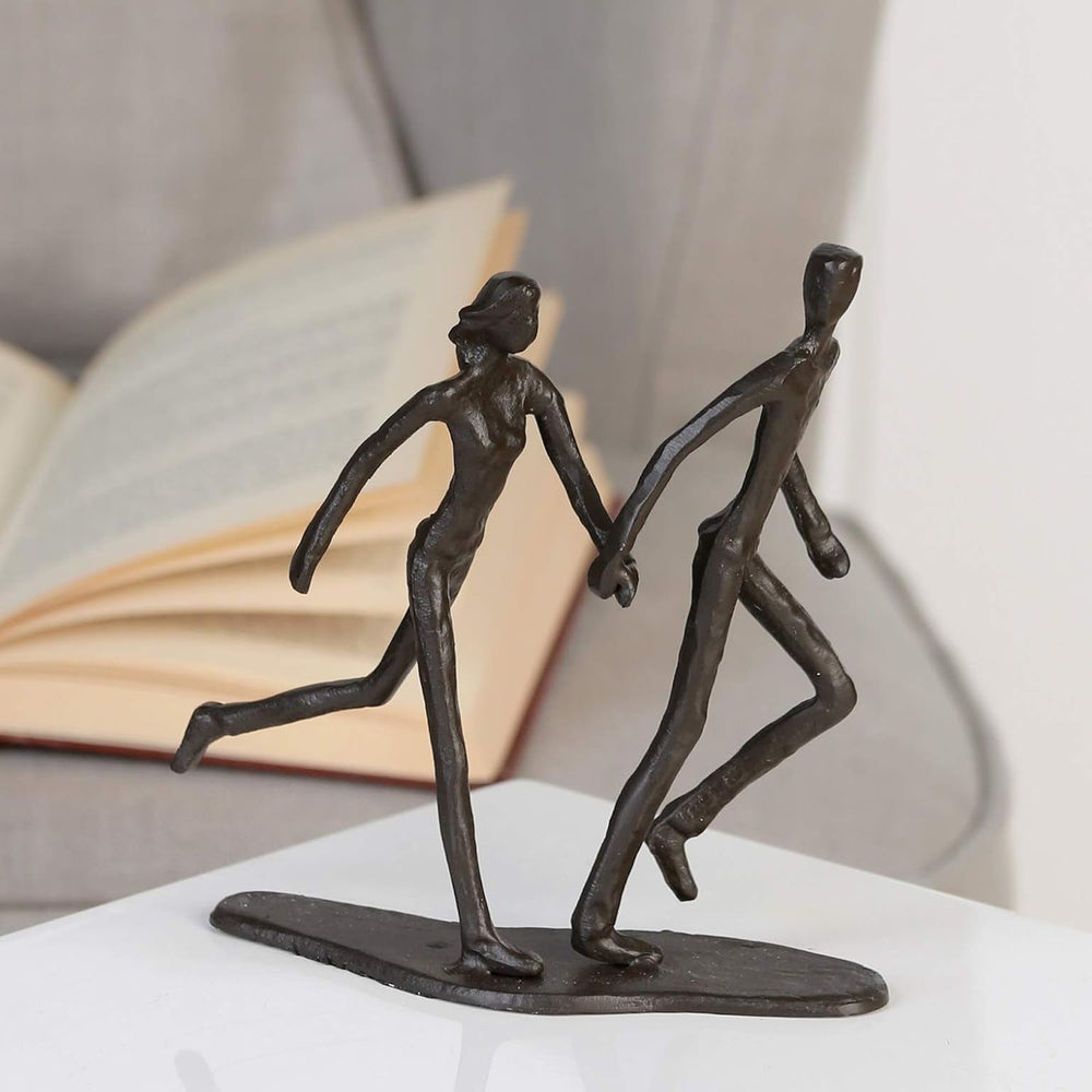 Casablanca - sculptură de design Running - din fier - arsă H 17 cm Statuete si sculpturi Naty Shop