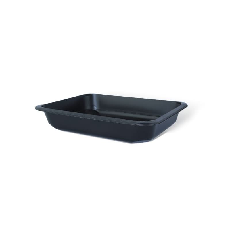Caserola Termo 1 compartiment si Capac Transparent, Set 10 bucati Catering Nati Shop