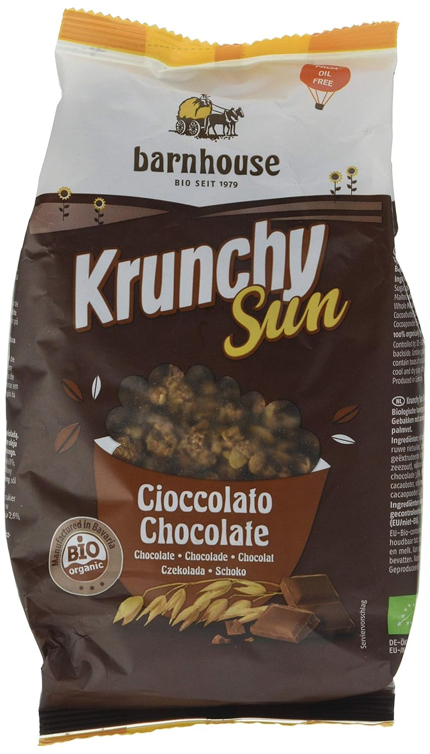 Barnhouse Krunchy Sun | Muesli with chocolate | Ecological | Vegetarian, 375 grams