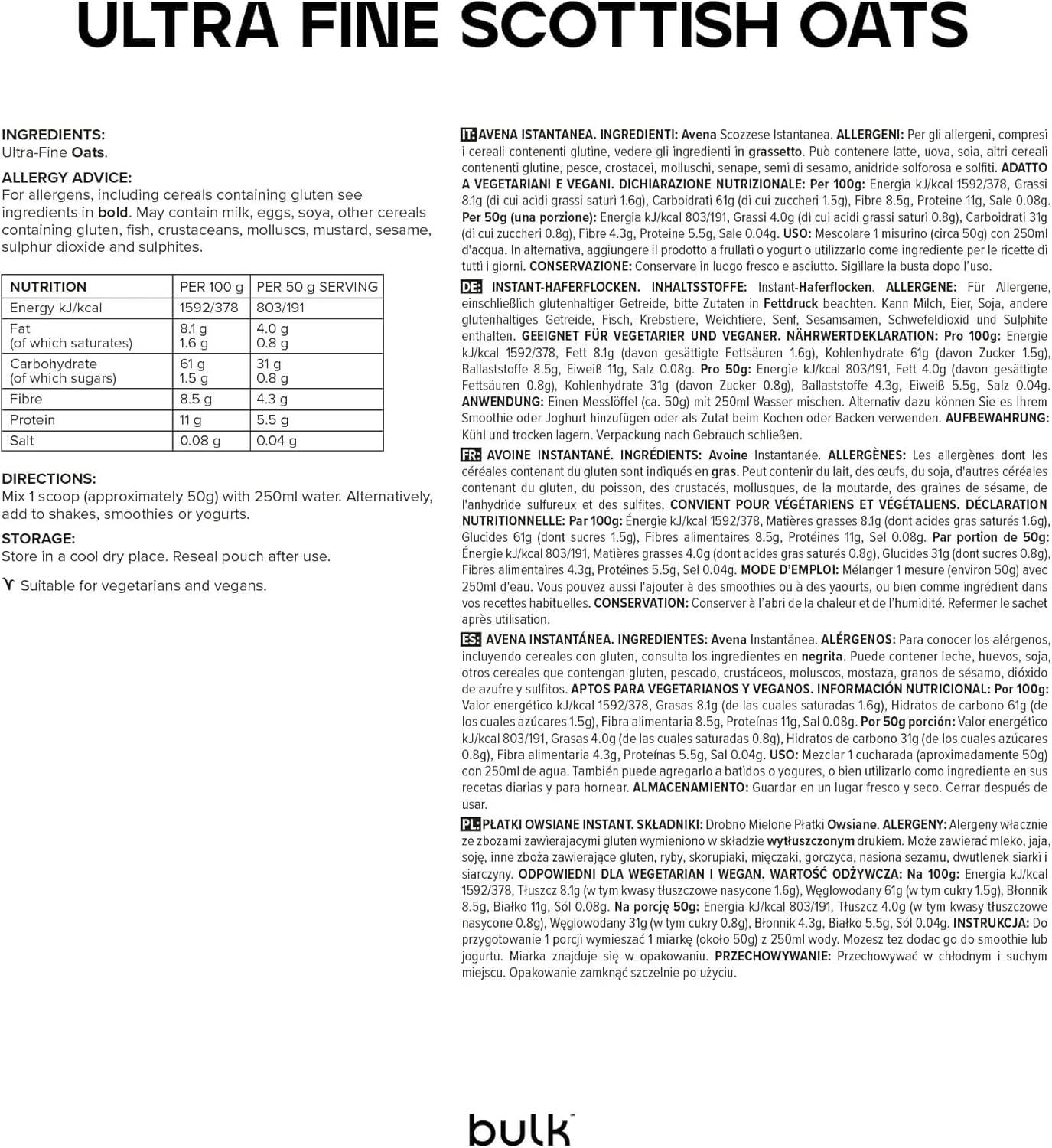 Finely Ground Oatmeal Naty Shop Cereals