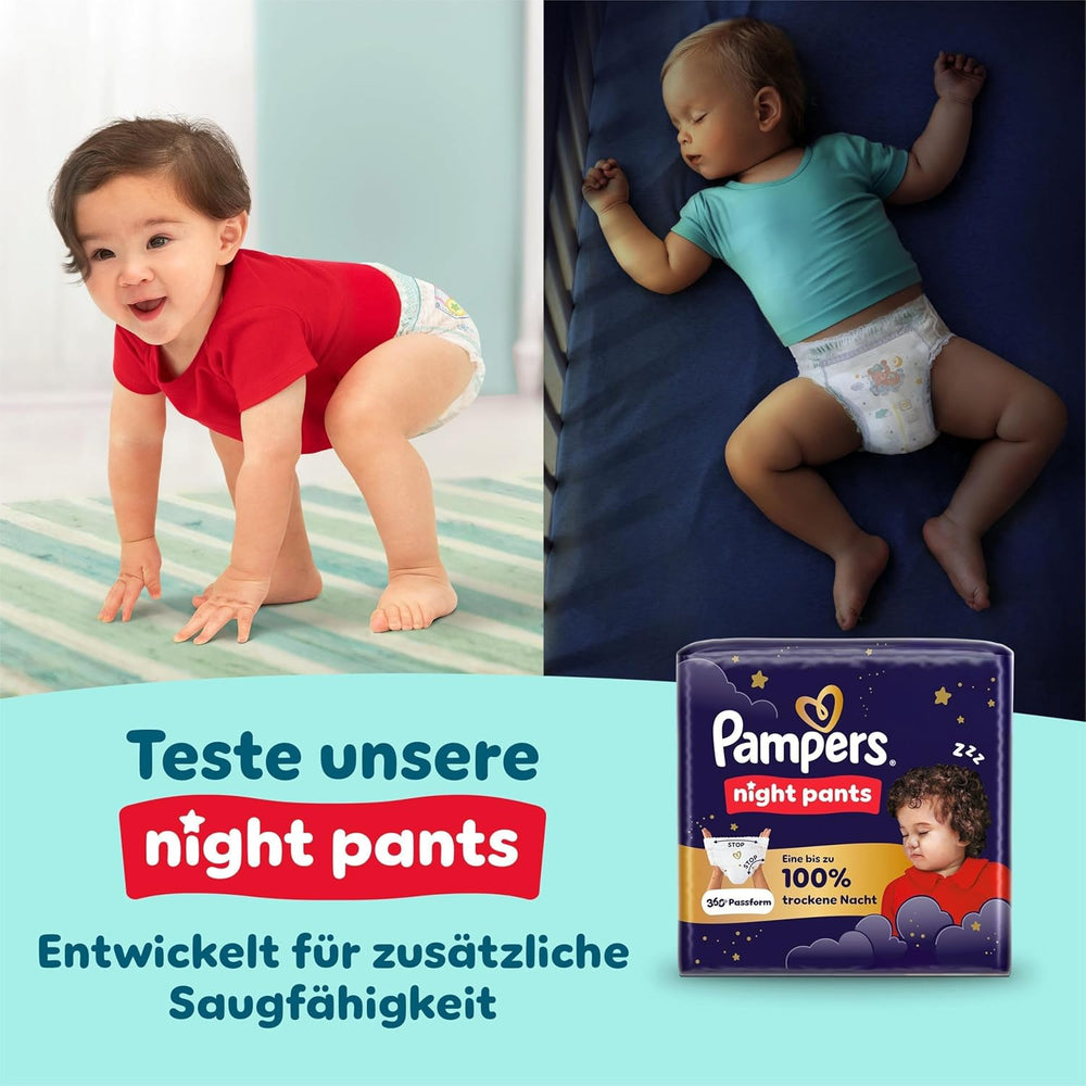 Pampers Premium Protection Pants Size 7, 123 Diapers, 15kg+, with 360° adjustment and soft anti-leak cuffs for optimal comfort and protection