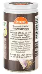 Ostmann Gewürze - Knoblauch & Pfeffer Gewürzzubereitung | Nachfüllbare & recyclebare Verpackung | 40 g in der Streudose