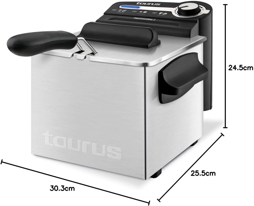 Taurus Professional 2 plus - Oil fryer, 2 liters, 1700 W, 18/8 stainless steel Appliances Naty Shop
