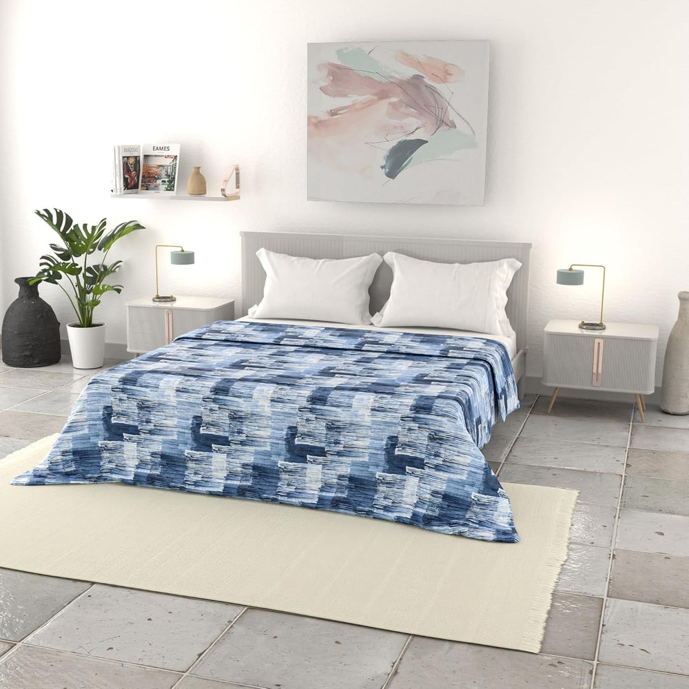 Italian bed linen basic summer quilt, printed microfibre, 250X240Cm, circle Duvets and quilts Naty Shop Dye 250X240Cm