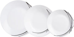 Luminarc Domitille Tafelservice, 18-Teilig, Opal, Keramik, Weiß Tableware sets Naty Shop Geschirr