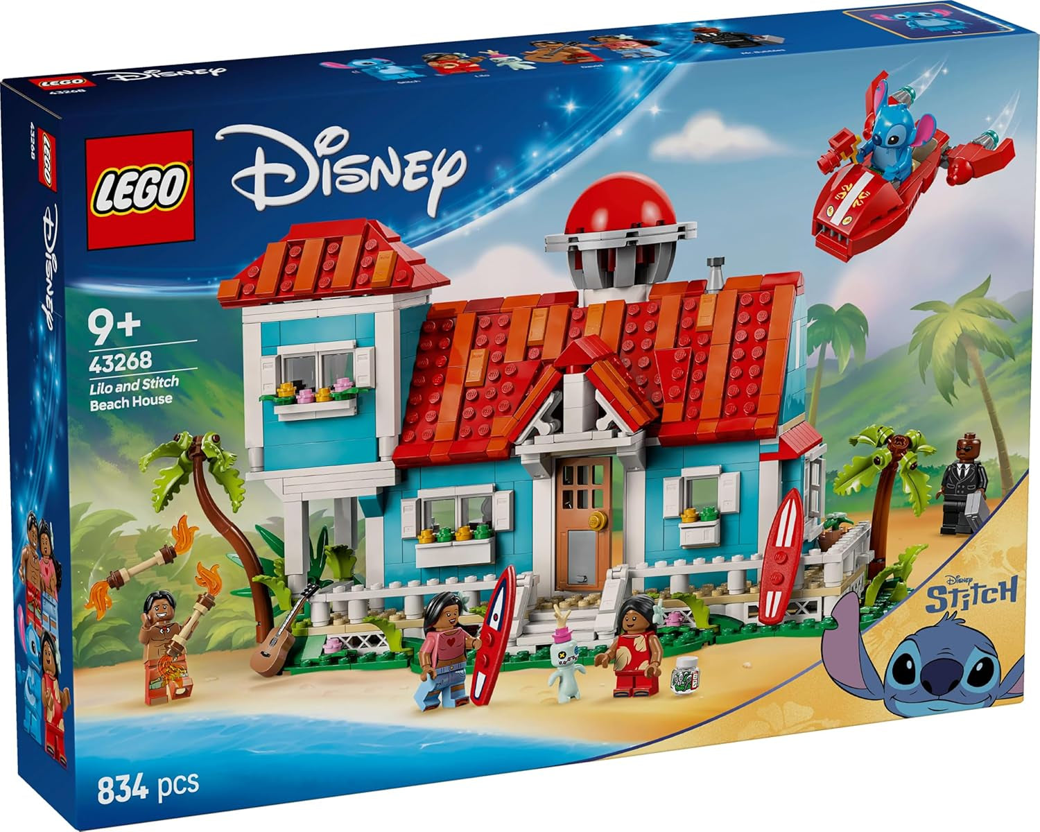 LEGO Ç€ Disney Beach House from "Lilo and Stitch" - Buildable toy with 6 rooms, observatory, spaceship and 5 minifigures - birthday gift for girls and boys 9+ and fans 43268 Besuche den LEGO-Store building sets