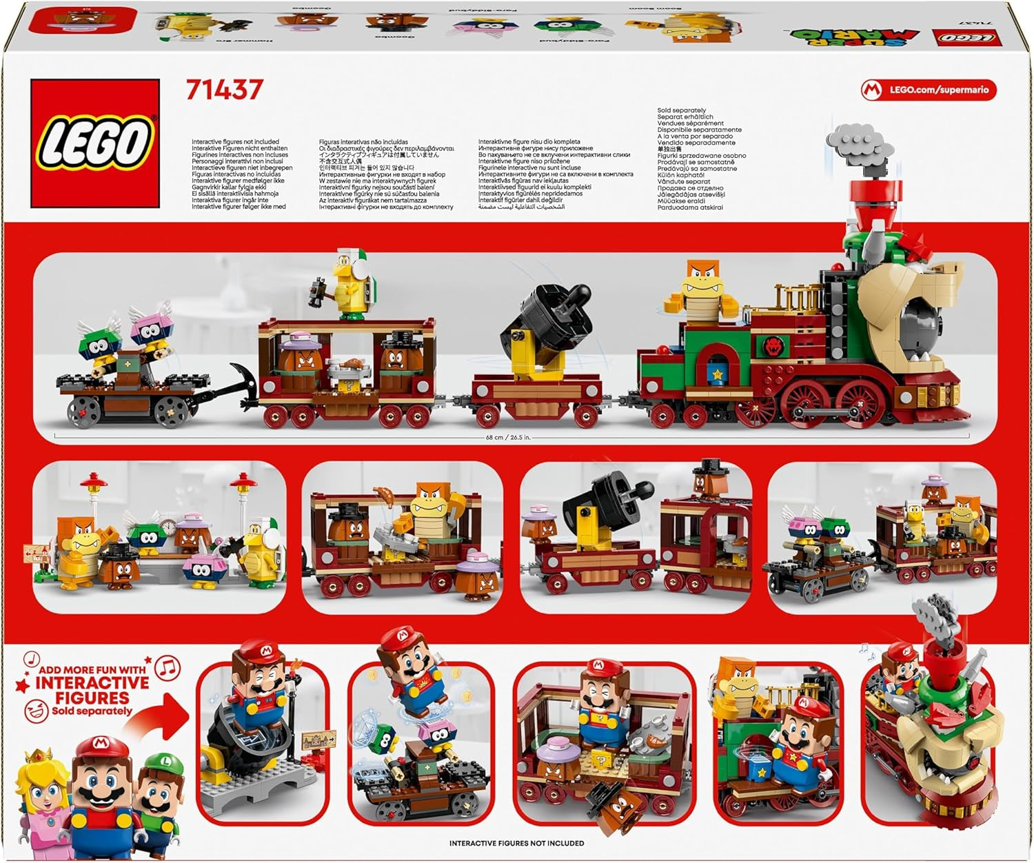 LEGO Super Mario Express Bowser Train Kids Adventure Playset with Hammer Brother 2 Gumbas and 2 Parapunctures Nintendo Gift for Boys Girls Gamers 71437 Building Sets Besuche den LEGO-Store