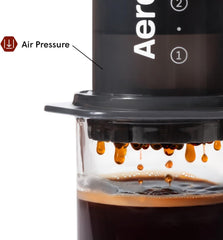 Aparat de cafea și espresso AeroPress Original, aparat de cafea portabil de nivel barista cu cameră, piston și filtre, aparat rapid de cafea și espresso