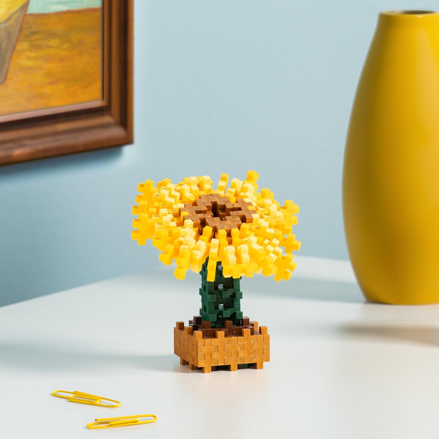 Plus-Plus 5163 Geniales Konstruktionsspielzeug, Sonnenblumen von Vincent Van Gogh, Inspired-Edition, Kreativ-Bausteine ​​Tube, 350 Teile, Sunflowers