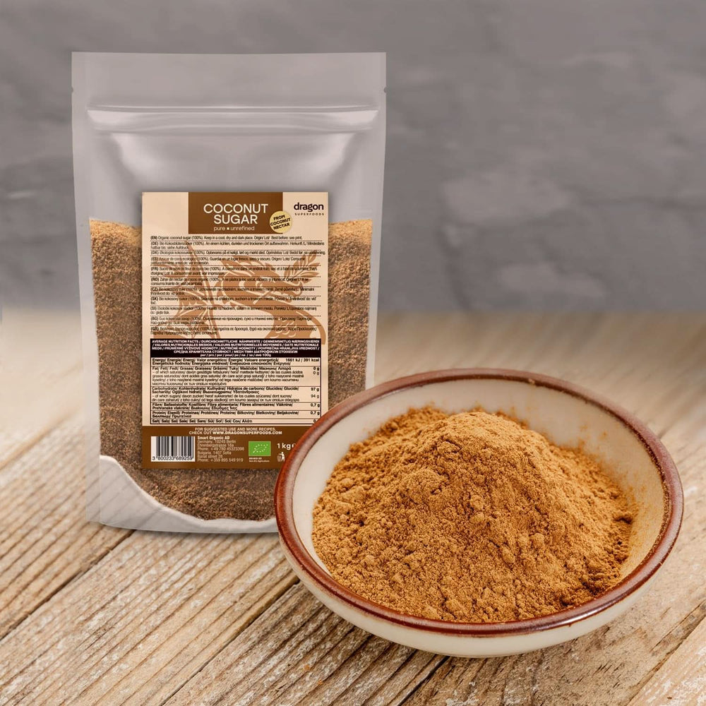 Coconut sugar-100% organic, unrefined, 1 Kg Sweeteners Naty Shop