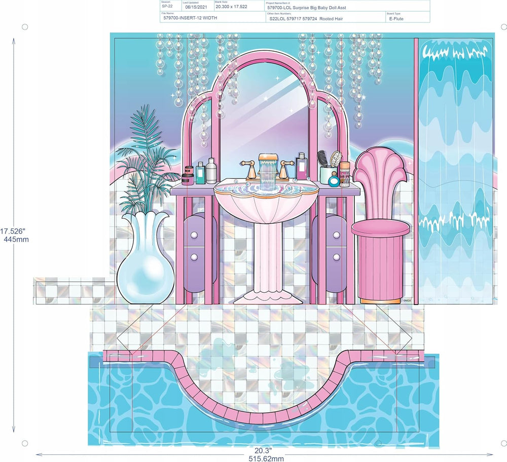 L.O.L. Surprise! Big Baby Hair Hair Hair – SPLASH QUEEN – 27,94 cm große Puppe mit 14 Überraschungen, Accessoires zum Teilen und echten Haaren – Für Kinder und Sammler ab 4 Jahren