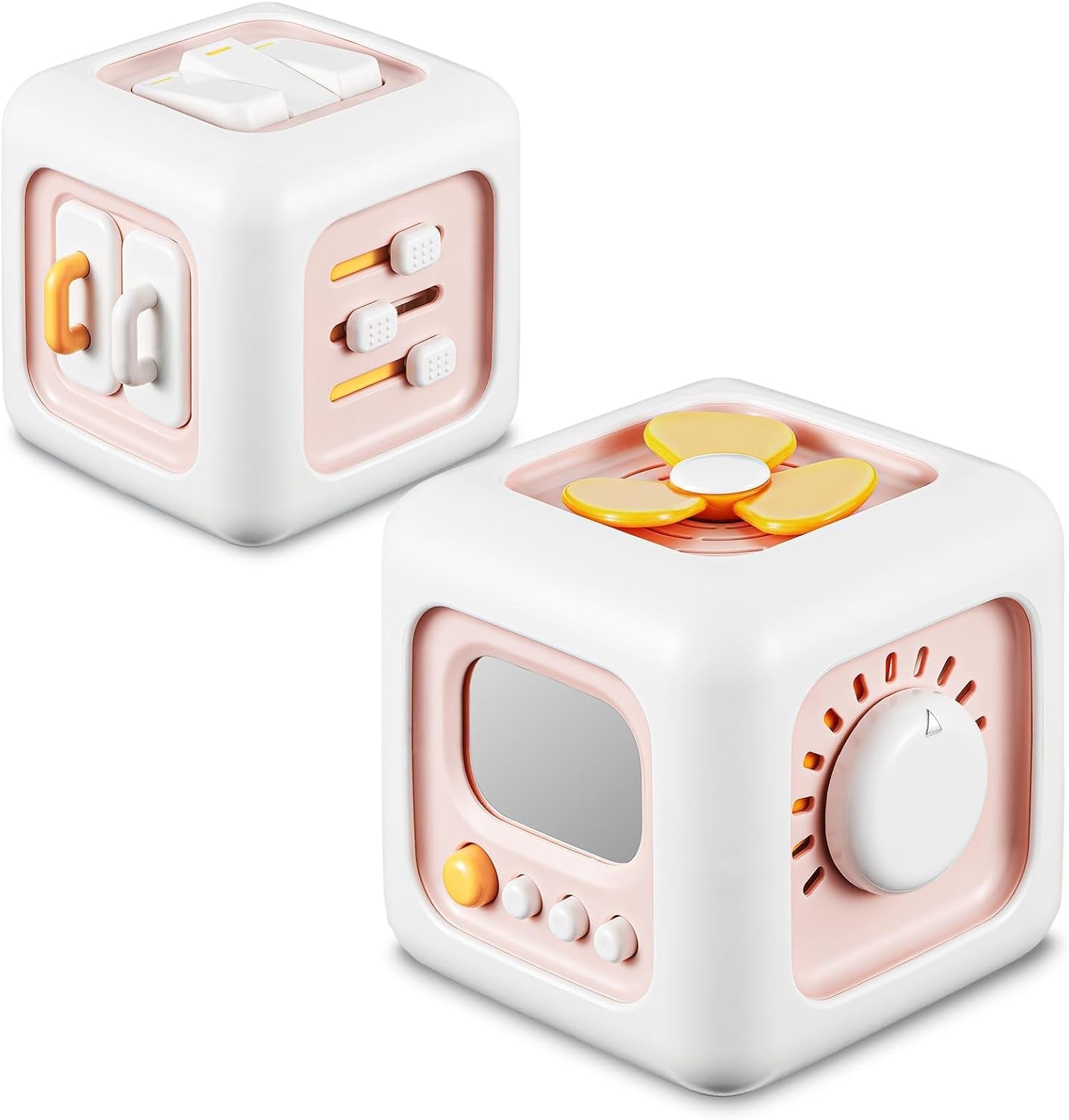 Jucărie senzorială pentru copii mici de 1-3 ani | Jucărie Montessori pentru copii de la 1 an în sus | Jucărie de călătorie pentru bebeluși de 12-18 luni | Cub de activități, cadou de ziua de naștere sau de Crăciun pentru copiii de 1 an