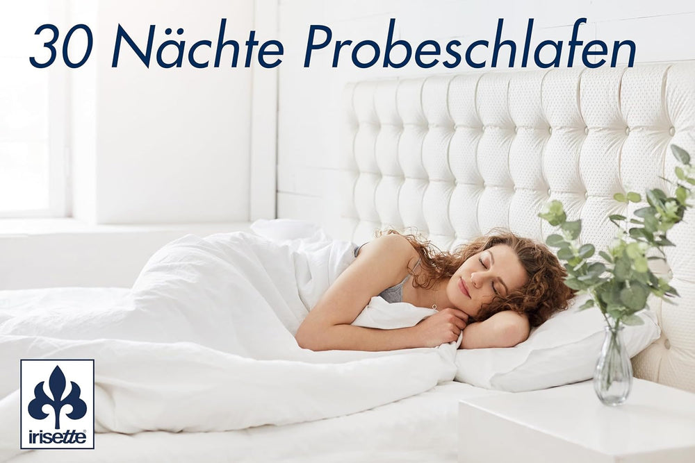 Pernă Irisette Noblesse - Made in Germany - Pernă cu capac detașabil din bumbac pur, 80 X 80 cm, certificată Oeko-Tex Perne standard Naty Shop