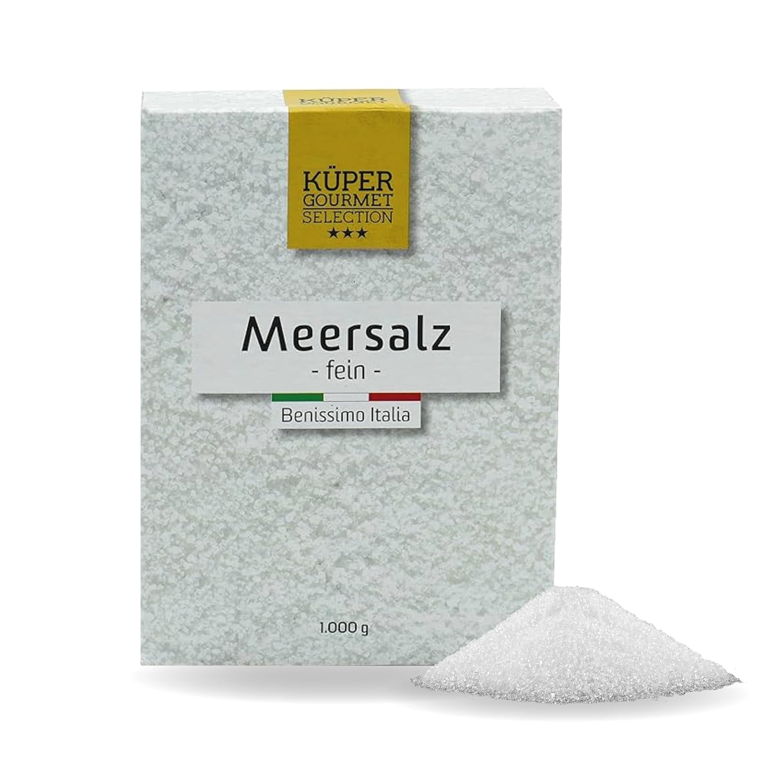 Küper Selection Meersalz - 1000g coarse Salt for Seasoning and Refinement - ohne Zusätze oder chemische Nachbehandlung
