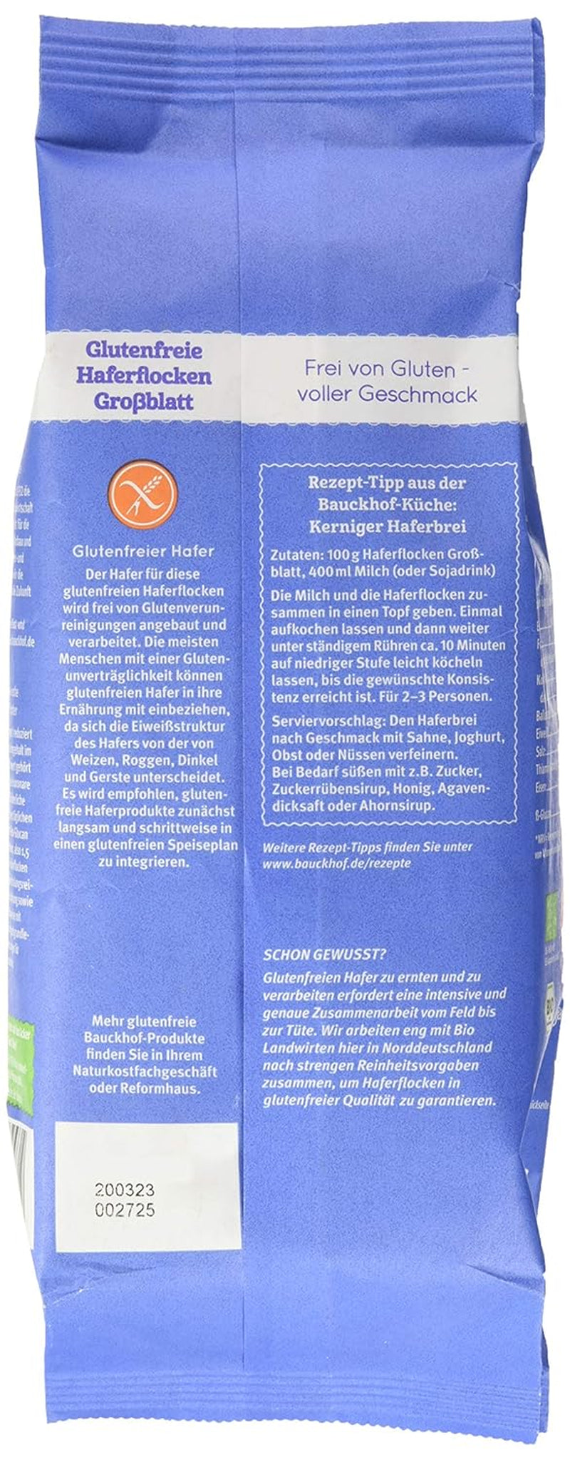 Organic hof oat flakes, 475 g