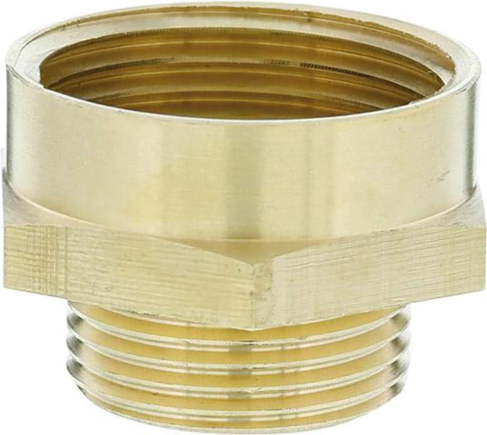 Niplu filetat din alamă Gardena: Conector din alamă pentru conectarea pe ambele părți, de exemplu la pompe, filet de țeavă 26,5 mm (G 3/4 inch) (7260-20)