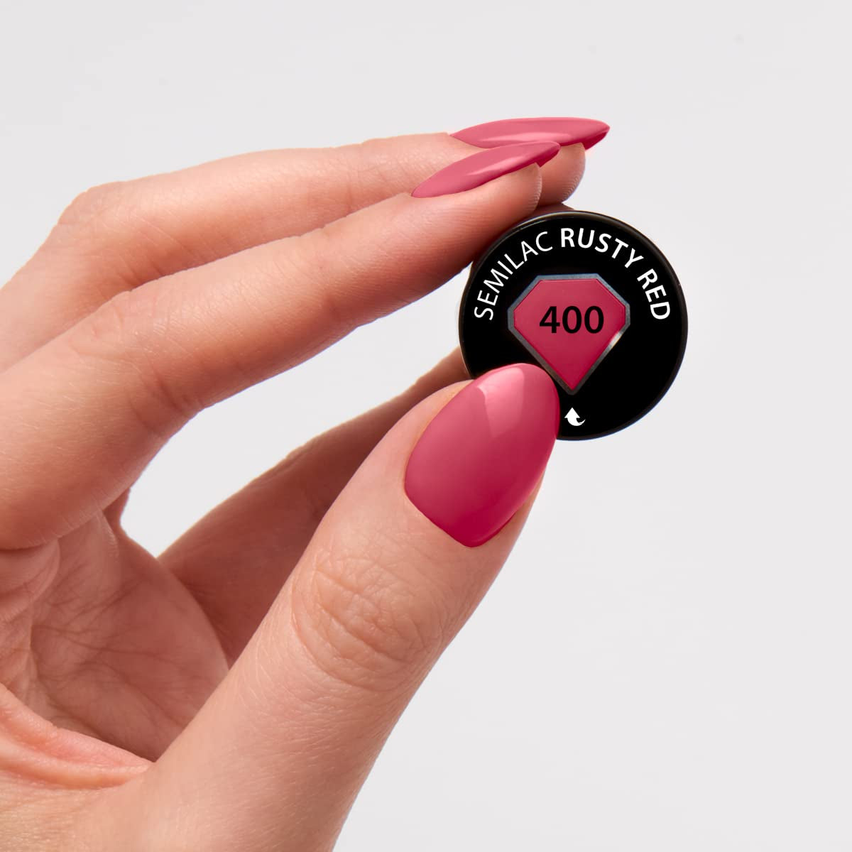 UV nail polish Semilac Hybrid 400 Rusty Red 7ml, Tastes of Fall collection