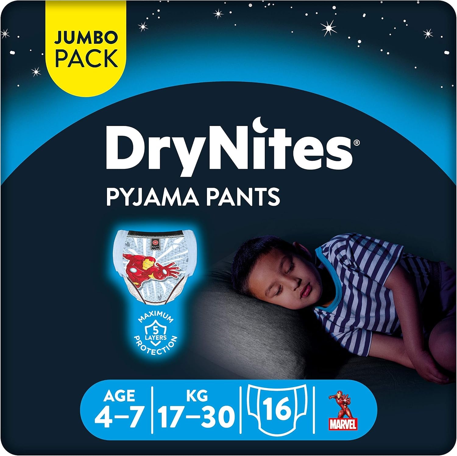 Huggies Jumbo Boy diapers 17-30 kg, 16 pieces