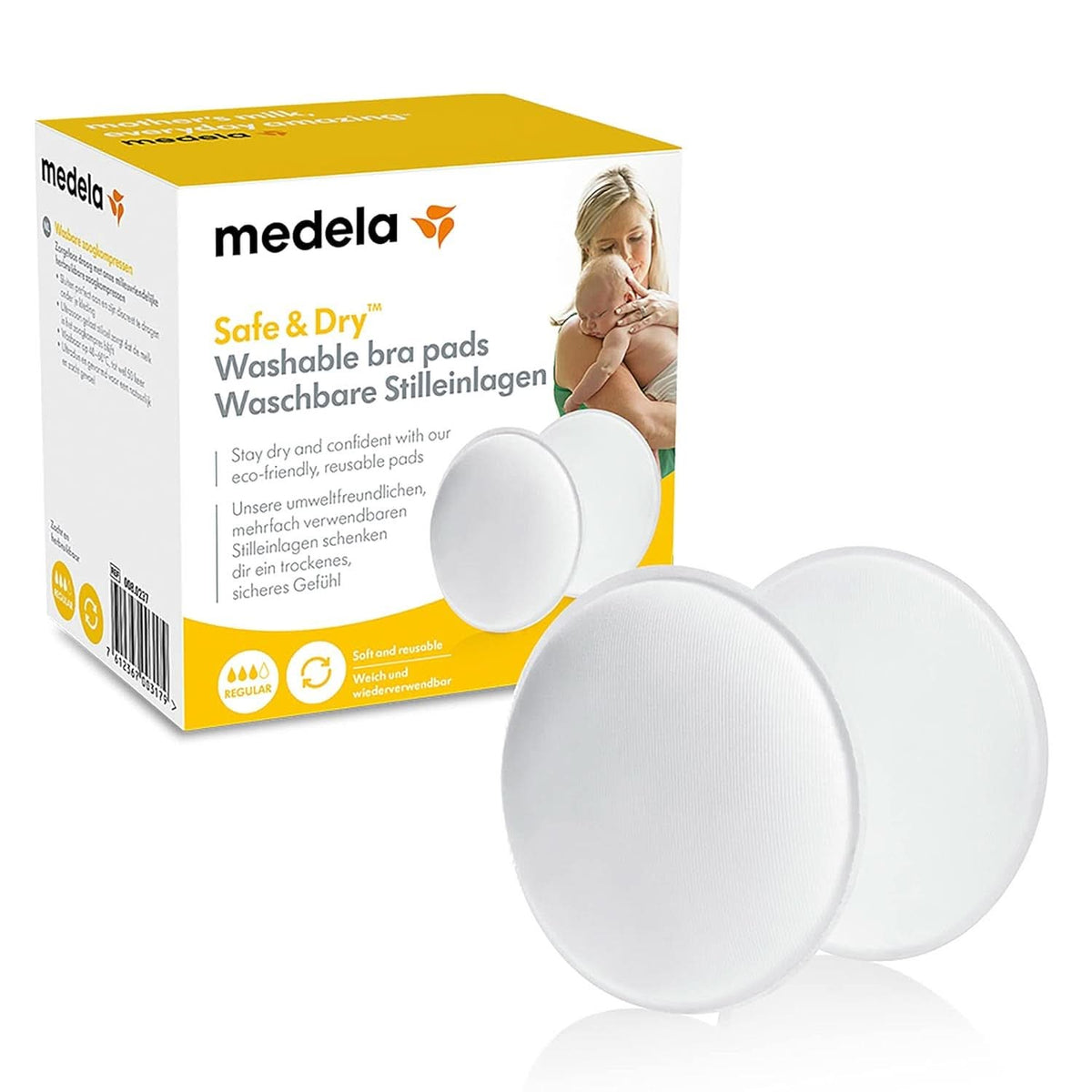 Medela Waschbare Stilleinlagen, 4 Stück Accessories Food and Breastfeeding Bebe Naty Shop