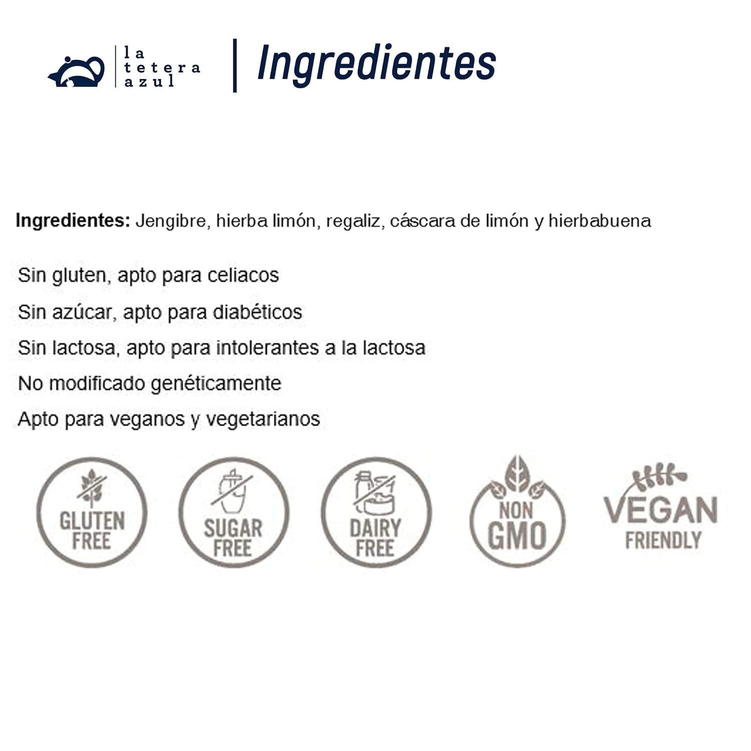 LA TETERA AZUL Infuzie ecologică de ghimbir și lămâie. Ceai bio pentru slăbit în piramide. Ghimbir și lămâie. 20 piramide.