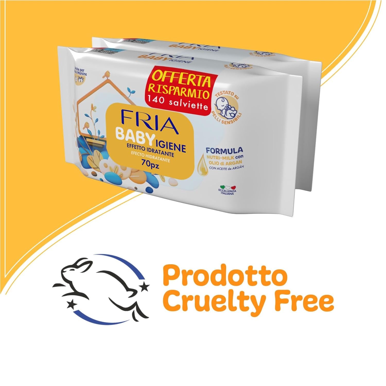 Wet Wipes, Pack of 2 (144 Wipes)