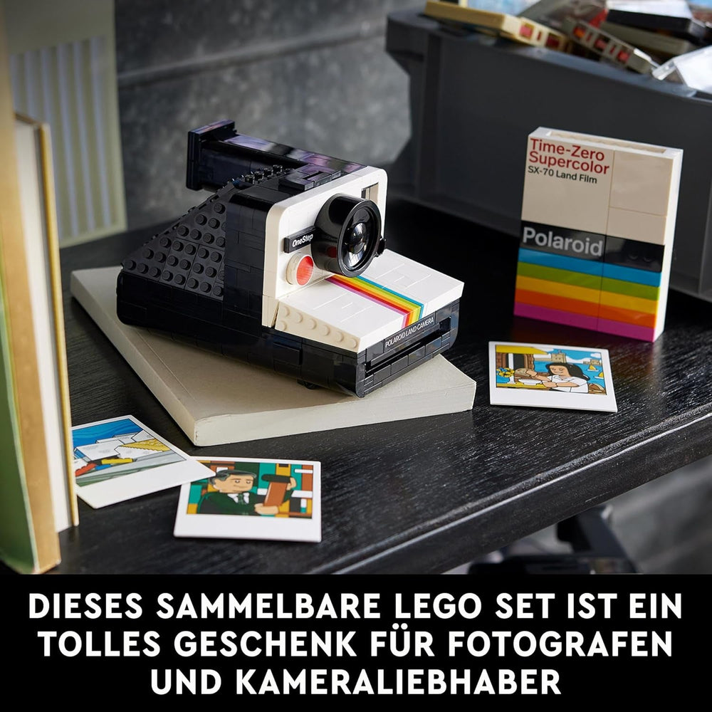 LEGO Ideas Polaroid Onestep SX-70 Camera Set for Adults, Collectible with Authentic Details, Creative Activity, Photography Gifts for Women, Men, Him, Her and Teens 21345 Building Sets Besuche den LEGO-Store