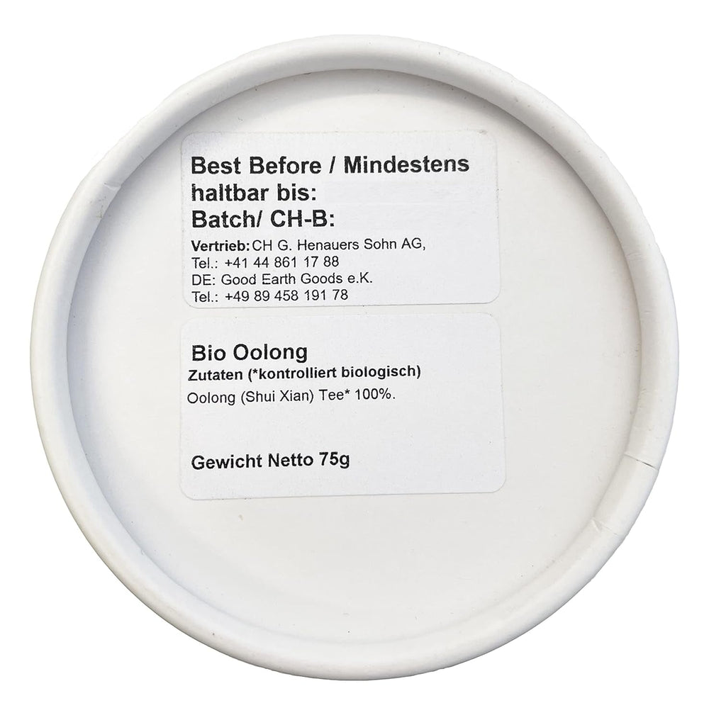 Oolong organic (Shui Xian), pachet de 1 (1 x 75 g)