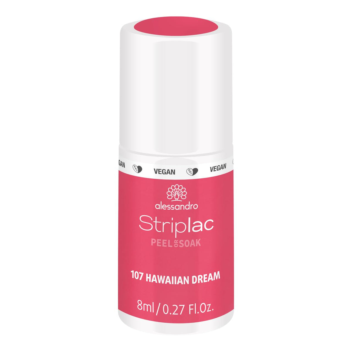 Alessandro Striplac Hawaiian Dream UV nail polish – Delicate and long-lasting – Easy removal thanks to peel-off removal technology – Vegan and cruelty-free – 8 ml