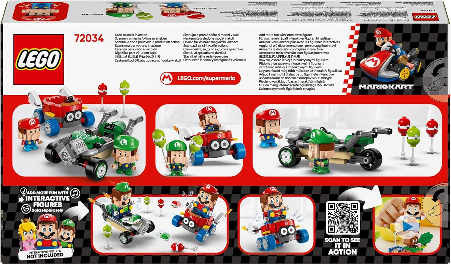 LEGO Mario Kart - Baby Mario Vs. Baby Luigi Nintendo Collectible Figures 2 Buildable Speedmen Toy Gift for Boys, Girls and Gamers Age 8+ Adventure Toy 72034 Building Sets Besuche den LEGO-Store