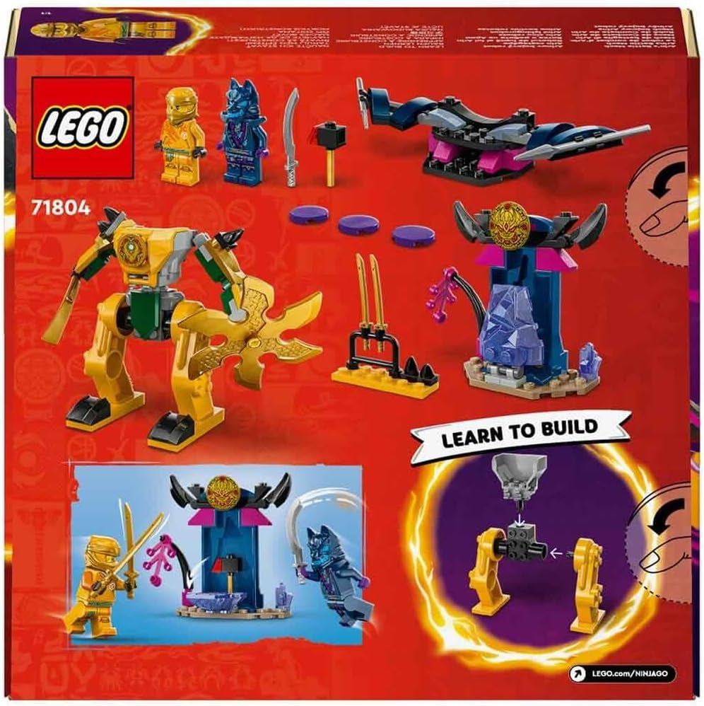LEGO NINJAGO Arin's Battle Mech, Ninja toy for children aged 4+ With figures Incl. Arin with mini katana, action figures and mechs, small gift for boys and girls 71804 Building sets Besuche den LEGO-Store