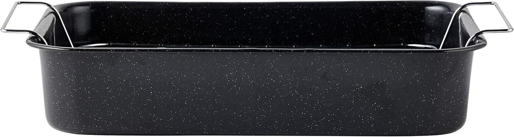 Russell Hobbs CW9161 Romano 34Cm Emaille Bräter - Mit Gitter, Rechteckige Auflaufform Mit Rost, Spülmaschinenfest Ofenform, Grill Auflaufform, Bratform Für Backofen Ofenbeständig Bis 230 Grad Matrite si tavi pentru copt Naty Shop