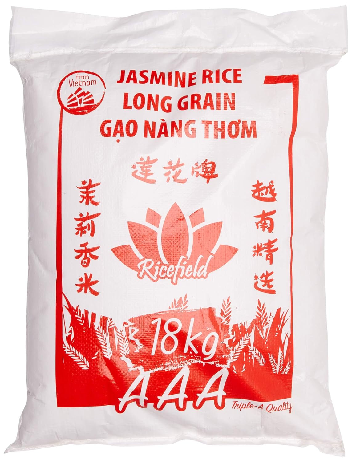 RICEFIELD Jasmine 100% rice, long grain, 1 kg