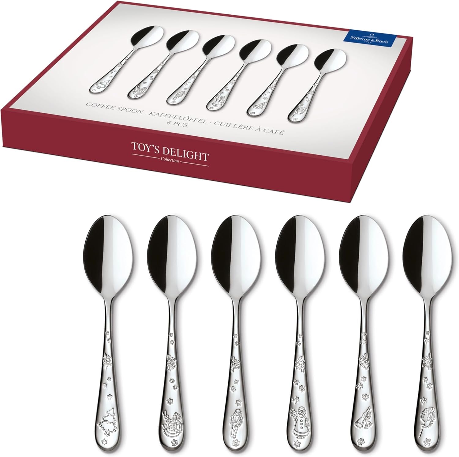 Villeroy & Boch - Toy'S Delight coffee spoon set 6 pieces Silver Platinum, dishwasher safe Kitchen Naty Shop