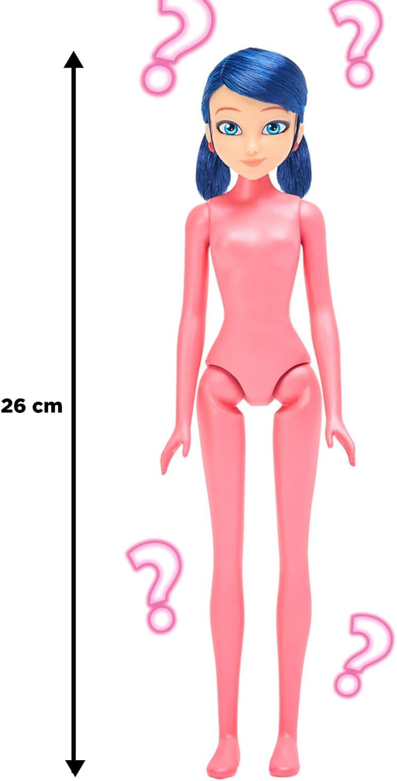 Bandai - Miraculous Ladybug - Doll Marinette Color Change Surprise - Miraculous Jointed Doll, 26 Cm + 3 Surprises - Random Model - P50390 Dolls Naty Shop