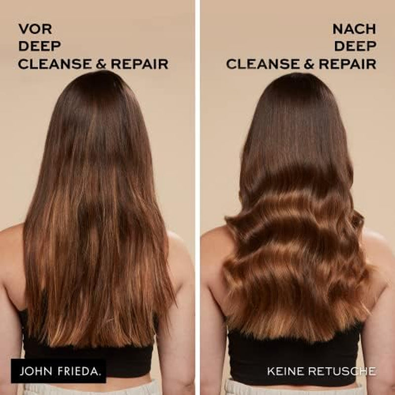 John Frieda - Deep Cleanse & Repair Mask / Treatment - Conținut: 250 ml - Cu ulei de semințe de cânepă + avocado hrănitor - Mască de păr calmantă pentru părul deteriorat Masca de par Naty Shop