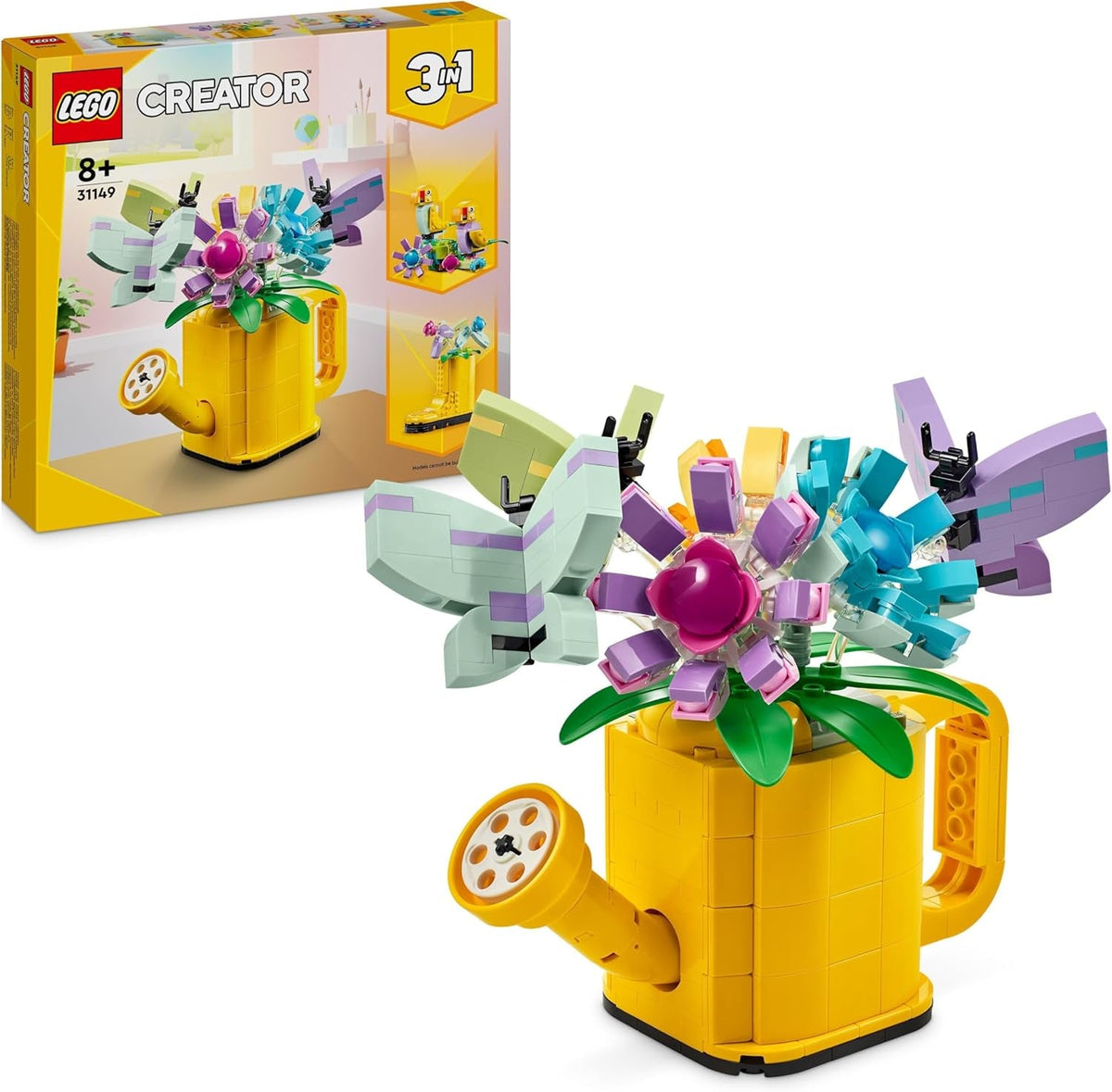 LEGO Creator 3In1 Flower Sprinkler Set, Kids Room Decoration, Build a Sprinkler with Flower Bouquet, Rubber Boots or 2 Toy Birds, Creative Gift for Girls and Boys 8 Years Old 31149 Building Sets Besuche den LEGO-Store Single