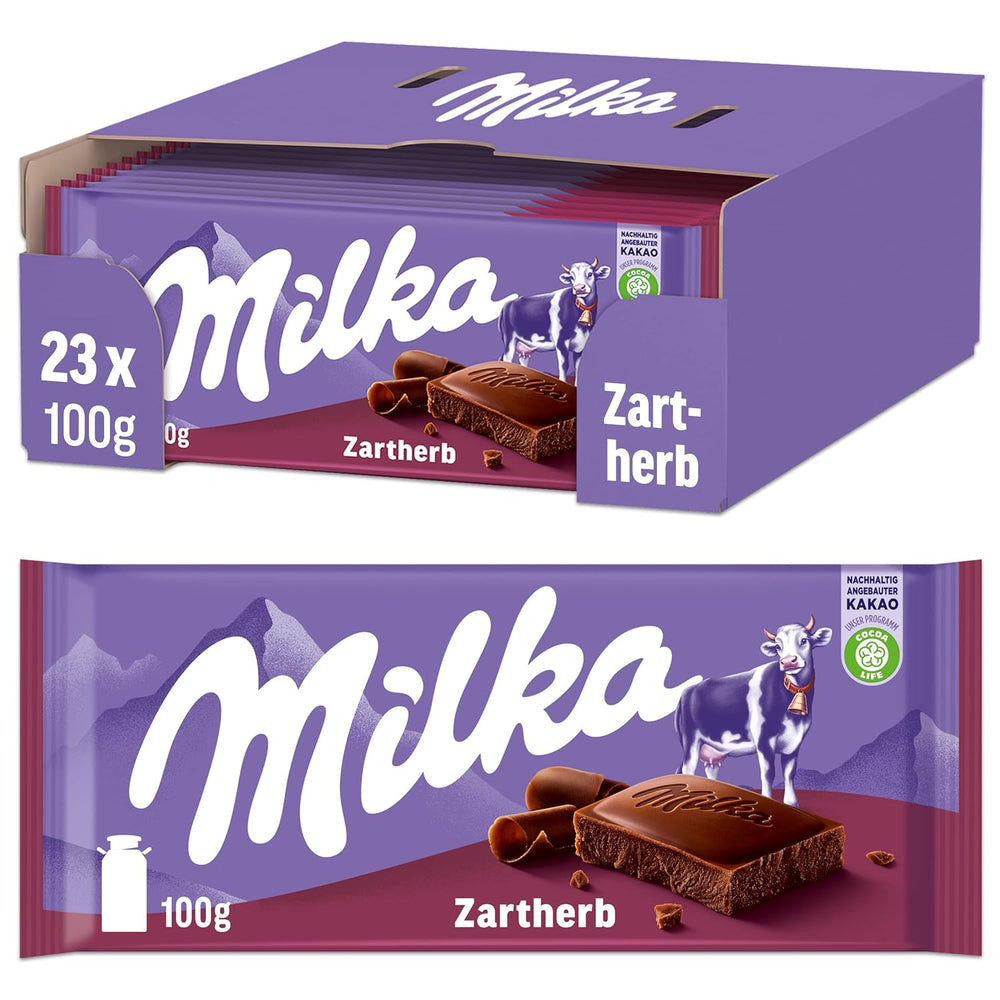 Milka Cow Spots – Alpine milk chocolate with white chocolate in cow spot design – 24 x 90g