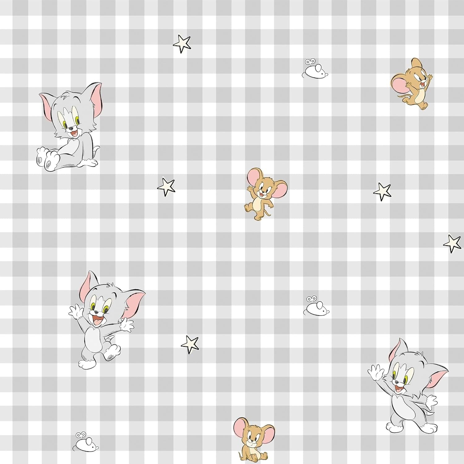 Not yet Quilt 100% cotton, Tom Jerry Vichy pattern, for 90 cm wide beds (90 X 200 cm) Quilts and quilts Naty Shop