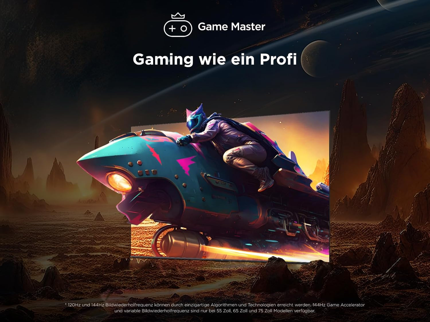 Televizor LED mini TCL 50C61KS QLED, 50 de inci, rezoluție 4K HDR Premium, Dolby Vision și Atmos, sunet Onkyo 2.0, Smart TV cu Google TV, Game Master, HDMI 2.1, AirPlay 2, Google Assistant și Alexa