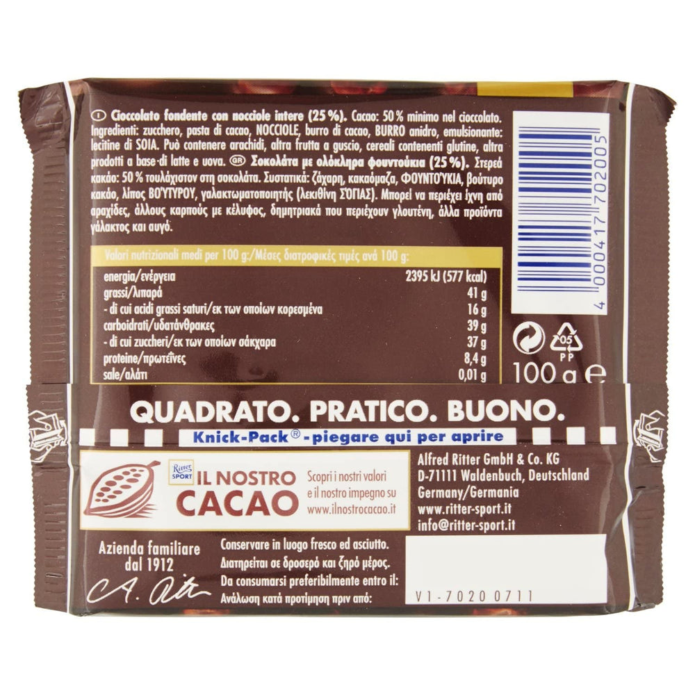 RITTER NK NUCI ÎNTREGI NEGRE 100 G