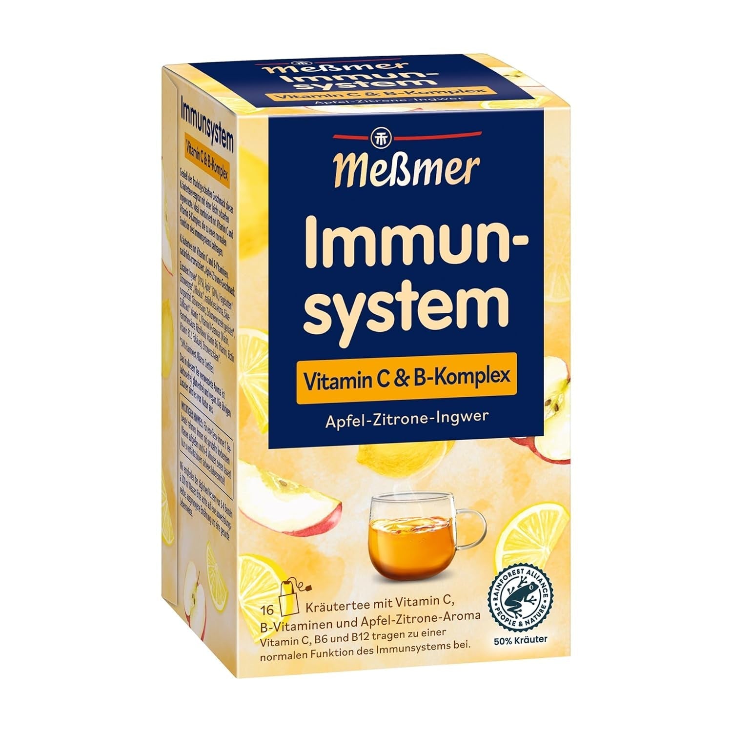Meßmer Piele frumoasă | Vitamina C și colagen | 16 pliculețe de ceai | Fără gluten | Fără lactoză